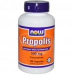 อาหารเสริม โพรพอลิส propolis ราคาส่ง ยี่ห้อ Now Foods, Propolis, 500 mg, 100 Capsules